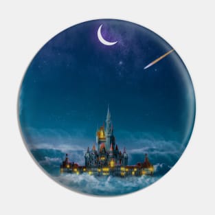 Magic castle above the clouds Pin