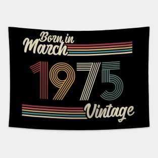 Vintage Born in March 1975 Tapestry