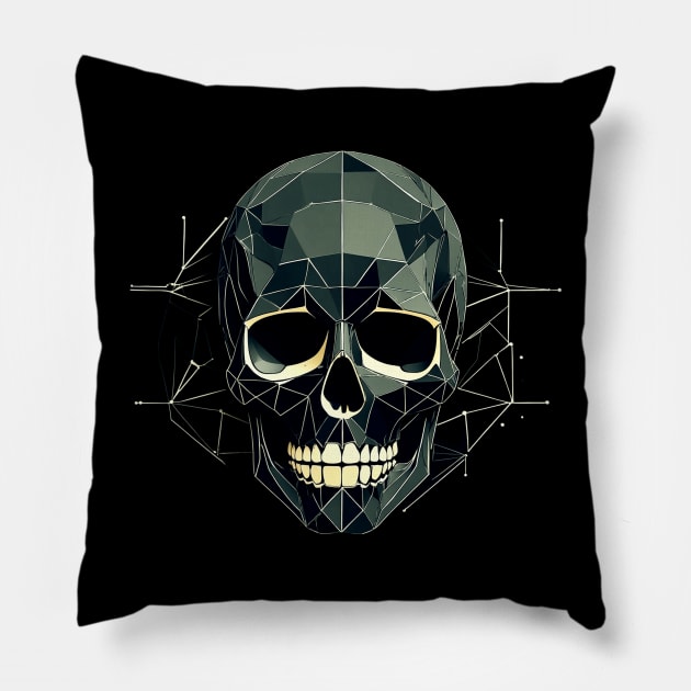 The geometric Skull Pillow by TaansCreation 