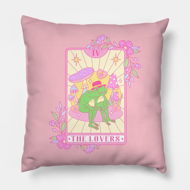 Frogs In Love The Lovers Loving Frogs Happy Valentines Day Couples Matching Pillow by Pop Cult Store