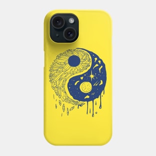 Navy Gold Yin Yang Crystals and The Night Sky Phone Case