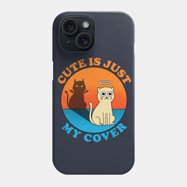 Cat Evil Phone Case by coffeeman