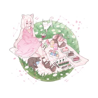 Cat girl Picnic <3 T-Shirt