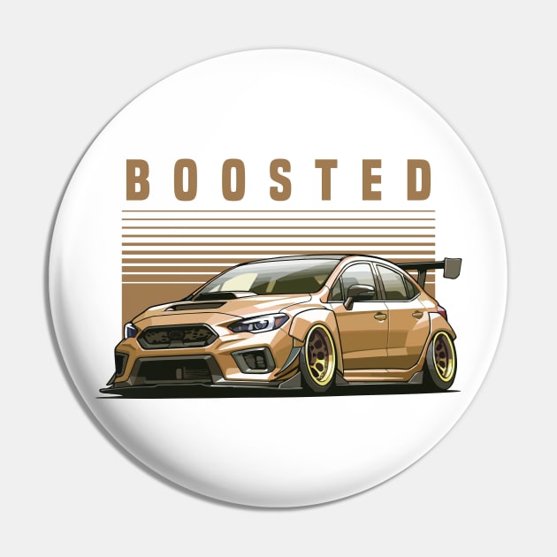 Subaru Impreza WRX STI Car Art - Modified Boosted Sports Car Pin by JDM-Rey