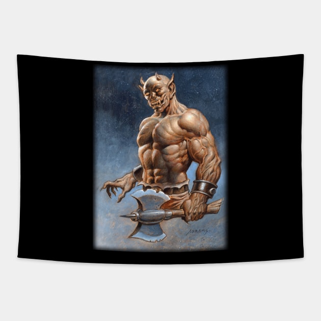 Axe Demon Tapestry by Paul_Abrams