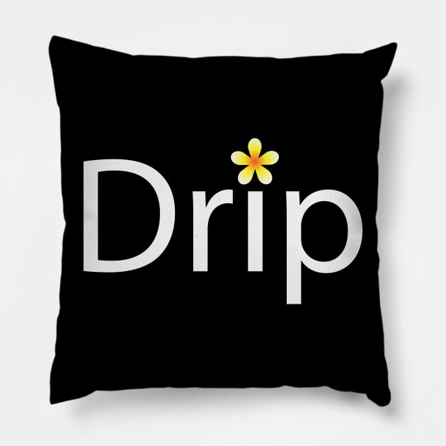 Drip typography design Pillow by BL4CK&WH1TE 