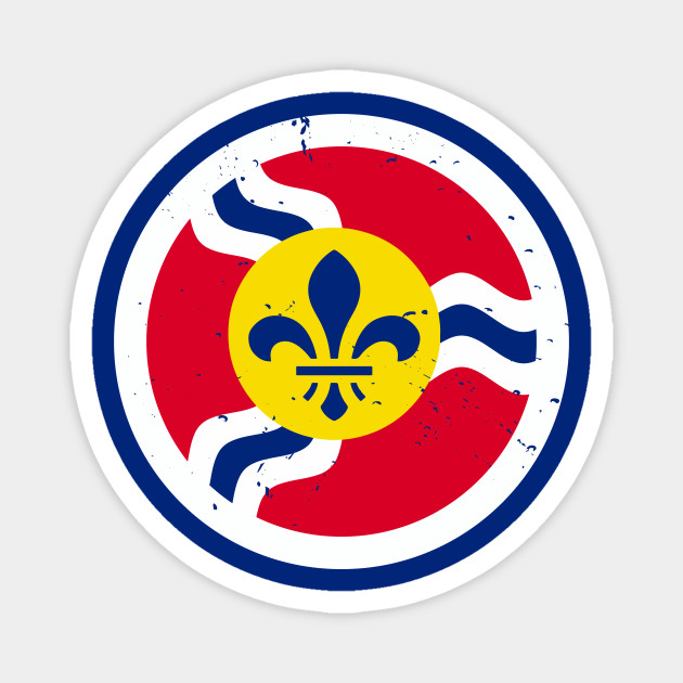 Retro St Louis Missouri City Flag // Vintage STL Grunge Emblem