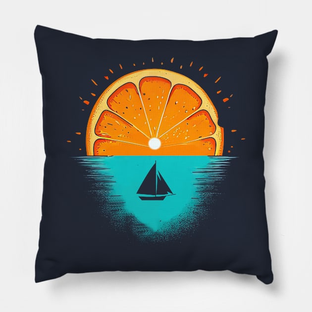 Orange Morning Pillow by Daniac's store