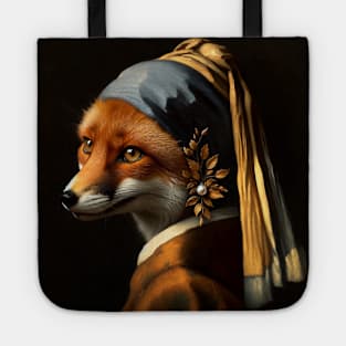 Wildlife Conservation - Pearl Earring Red Fox Meme Tote