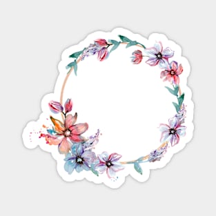 Spring Floral Wreath Magnet