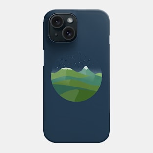 Mountainous night landscape Phone Case