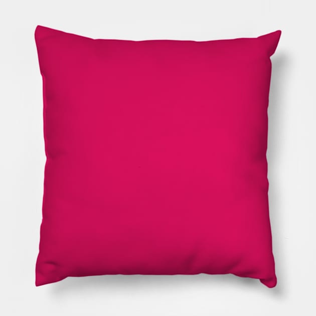 Ruby Pink Plain Solid Color Pillow by squeakyricardo