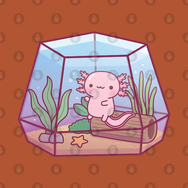 Cute Axolotl In Aquarium by rustydoodle