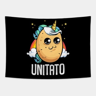 Unitato - Cute Kawaii Unicorn Magical Potato Tapestry