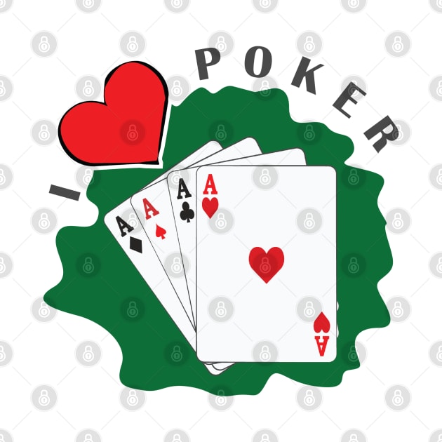 I Love Poker by DesignWood Atelier