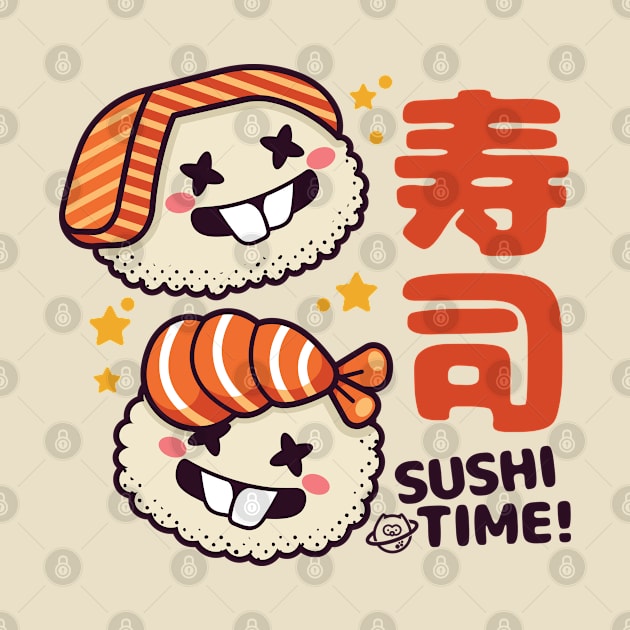 Kawaii Sushi Time by spacedowl