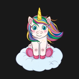 Unicorn on Cloud SHIRT Sweet Horse Unicorn Girl T-Shirt