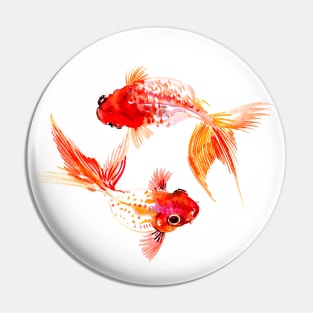 Two Koi Fish, Yin and yang Pin