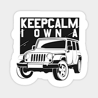 Jeep Black "Keep Calm I Own A" Magnet