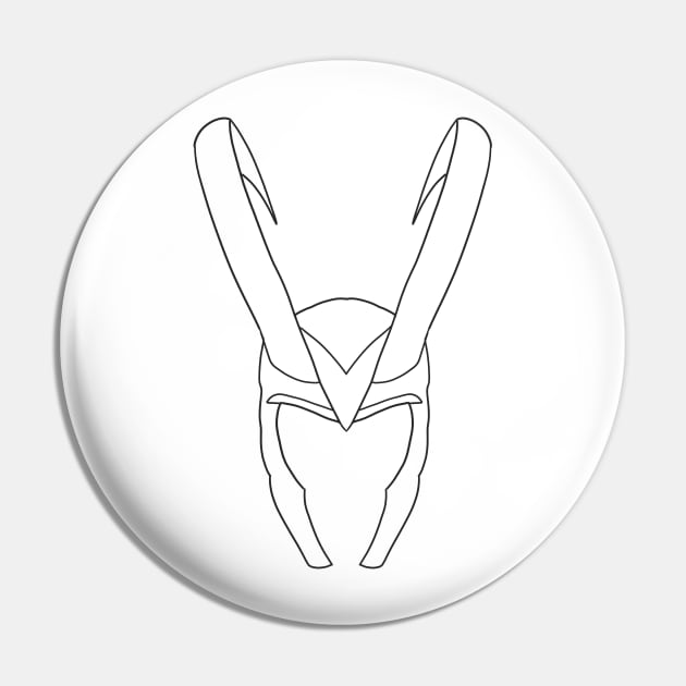 Minimalist Loki Outline Design Pin by Keniixx