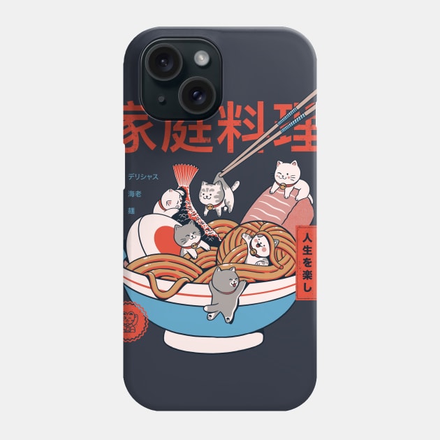 Ramen and mini Cats Phone Case by ppmid