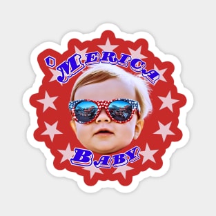 4th of July "Merica Baby Tshirt USA Shirt Magnet