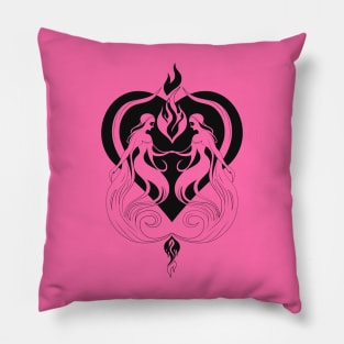 twin flames Pillow