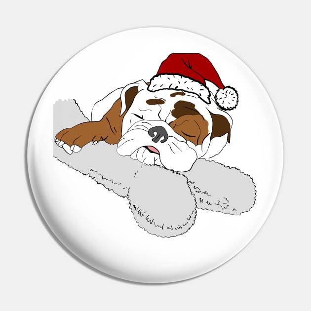 Christmas bulldog Pin by Noamdelf06