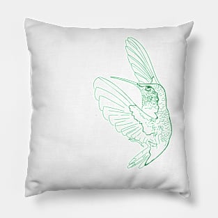 Hummingbird illustration Pillow