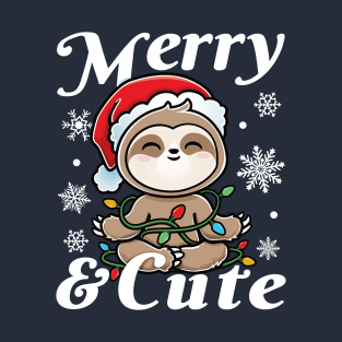 Christmas Sloth Merry & Cute T-Shirt