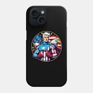 America: Patriotic Comic Book Super Hero USA Phone Case