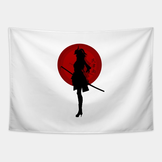 Samurai Woman Tapestry by Nashesa.pol