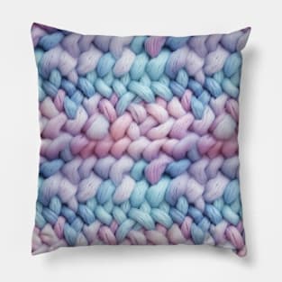 Pastel Knit Waves Pillow