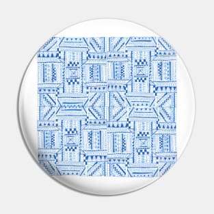 Blue Geometric Pattern Pin