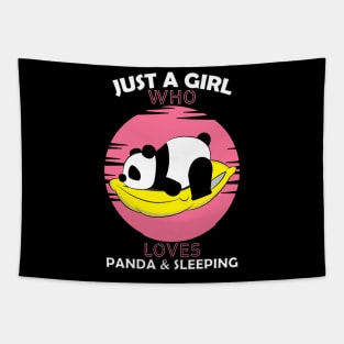 Just a Girl Who Loves PANDA SLEEPING Tapestry