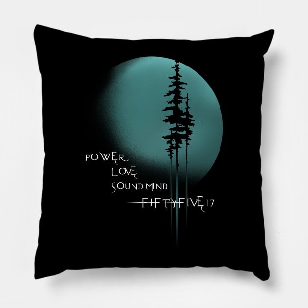 GREEN TREE Pillow by fiftyfive17