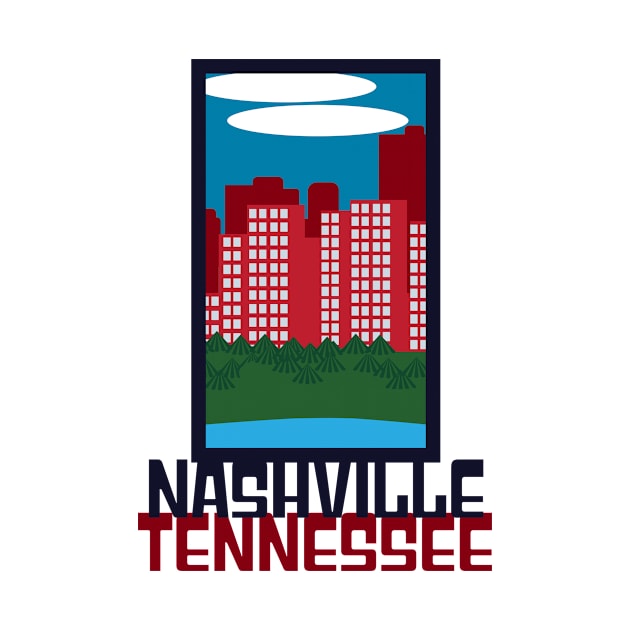 Nashville Skyline T-Shirt by Clever City Creations