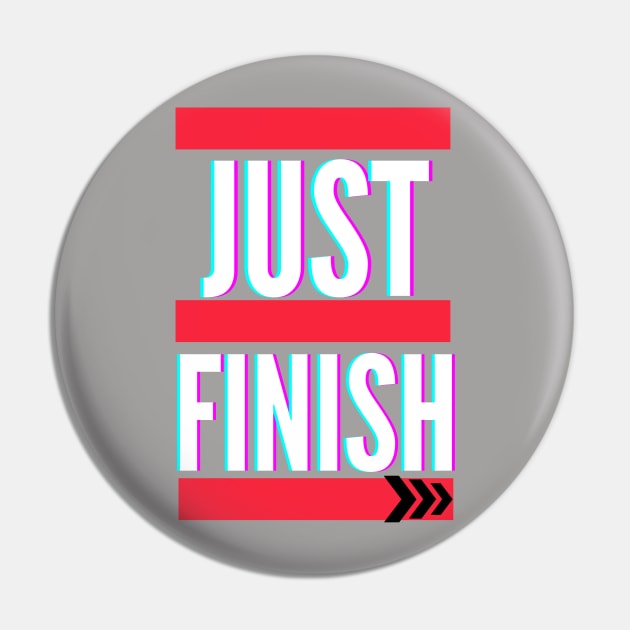 The Just Finish Run Collection Pin by The PE Spot Shop