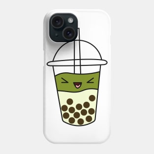 happy matcha boba cute Phone Case