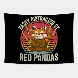 Easily Distracted By Red Pandas Lover Tapestry
