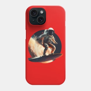 Astronaut surfing the milkyway Phone Case