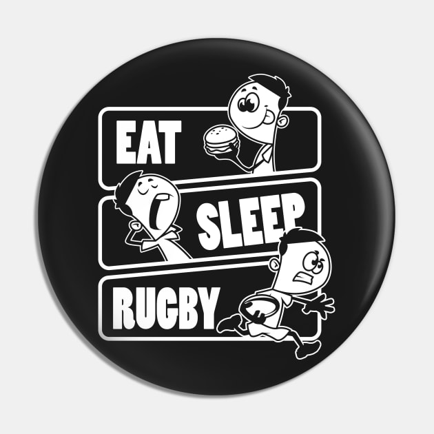 Eat Sleep Rugby - Football player Gift graphic Pin by theodoros20