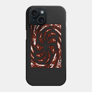 Red Brown Twister With White Accents Phone Case