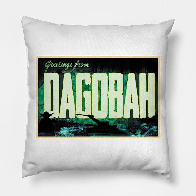 Greetings from Dagobah! Pillow by RocketPopInc