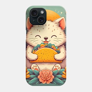 Cat with Taco T-Shirt Hoodie Mug Tote Sticker Gift etc. Phone Case