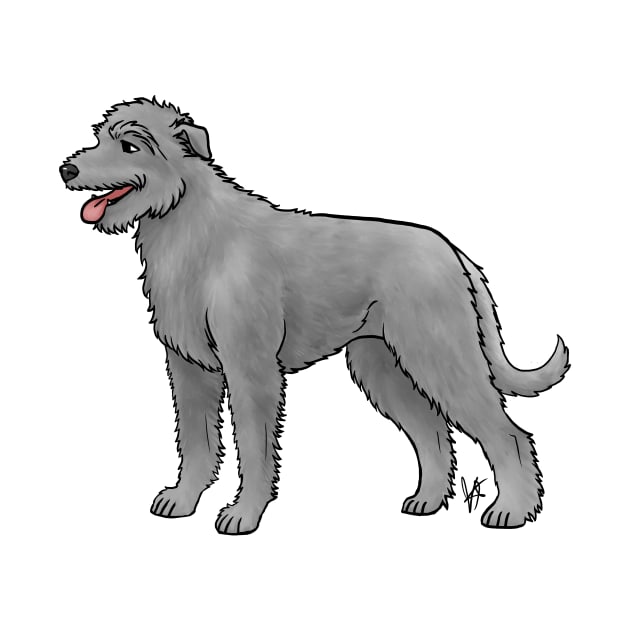 Dog - Irish Wolfhound - Blue by Jen's Dogs Custom Gifts and Designs