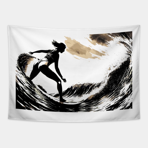 live by surfing rules, surfer vibes, v1 Tapestry by H2Ovib3s