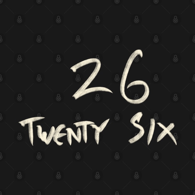 Hand Drawn Letter Number 26 Twenty Six by Saestu Mbathi