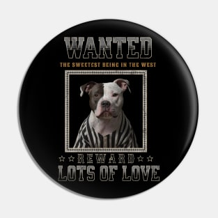 Wanted Pitbull Love Pin