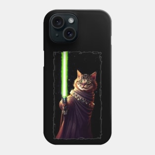 Fun Cat Print ~ AI Art ~ Fantasy Cat ~ Sci-fi Cat ~ Cats with Lightsabers Phone Case